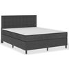 vidaXL Boxspring postelja temno sivo blago 160x200 cm