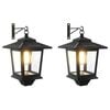 vidaXL Stenska Svetilka with LED Bulb 2 kos Črna 19 x 14 x 25 cm