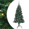 vidaXL Kotično umetno božično drevo Zelena 150 cm PVC in kovina