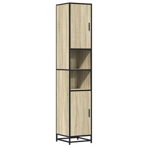 vidaXL Kopalni&scaron;ka omarica sonoma hrast 35x37,5x188,5 cm inž. les