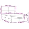 vidaXL Otomanska postelja z vzmetnico & LEDs taupe 140x190 cm blago