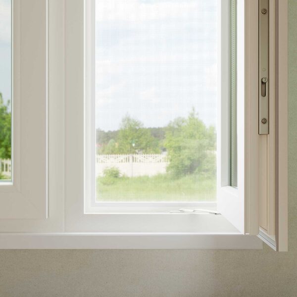 vidaXL Mreža proti mrčesu Bela 112 x 2000 cm Jeklo