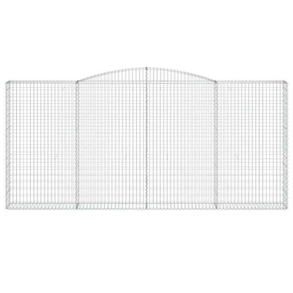 vidaXL Obokane gabion košare 2 kosa 400x30x180/200 cm pocinkano železo