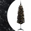 vidaXL Umetno ozko božično drevesce z božično kroglico 120 cm 150 LED