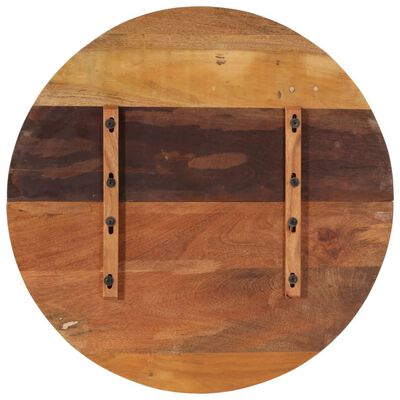 vidaXL Okrogla mizna plošča 80 cm 25-27 mm trden predelan les