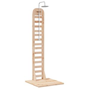 vidaXL Zunanji tu&scaron; 223 cm Trden borov les in nerjaveče jeklo Naravna
