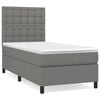 vidaXL Box spring postelja z vzmetnico temno siva 80x200 cm blago