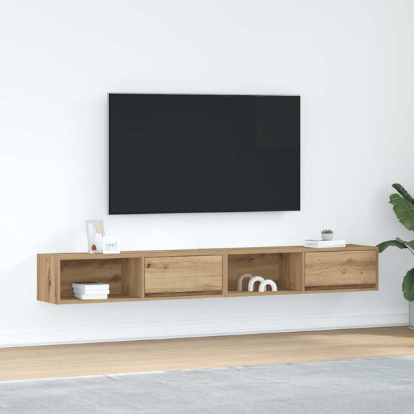 vidaXL TV omarica 2 kosi artisan hrast 100x31x25,5 cm inženirski les