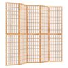 vidaXL Zložljiv 5-delni paravan japonski stil 200x170 cm črne barve