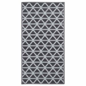 vidaXL Zunanja preproga ARAKIL črna 120x180 cm PP
