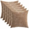 vidaXL Prevleka za blazino 6 kos HEERLEN Rjava 40 x 40 cm