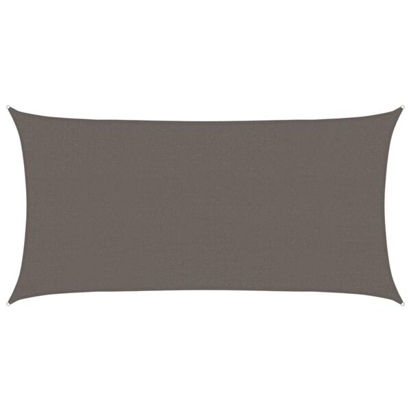 vidaXL Senčno jadro 160 g/m&sup2; antracitno 2,5x5 m HDPE