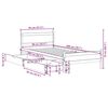 vidaXL Posteljni okvir brez vzmetnice bel 90x200 cm trdna borovina