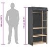 vidaXL Garderobna omara 3-nadstropna 79x40x170 cm sivo blago