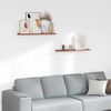 vidaXL Stenska polica 2 pcs Rdeča 80 x 9 x 3 cm Konstruiran les