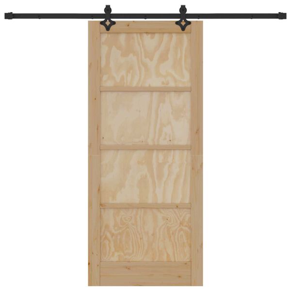 vidaXL Drsna vrata ORKDAL Rjava 86 x 198,5 cm Masivno borovo les