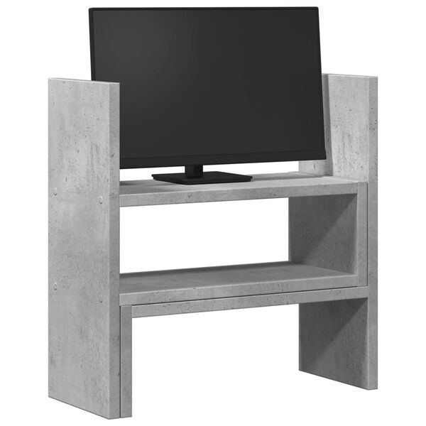 vidaXL Organizator za mizo nastavljiv betonsko siv 40x17x41 cm les