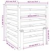 vidaXL Kompostnik bel 63,5x63,5x77,5 cm trdna borovina