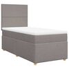 vidaXL Box spring postelja z vzmetnico taupe 90x190 cm blago