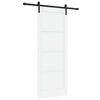 vidaXL Drsna vrata 83 x 211 cm Inženirski les Bela in črna