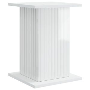 vidaXL Stojalo za rastline Bela visok sijaj 30,5 x 30 x 43 cm