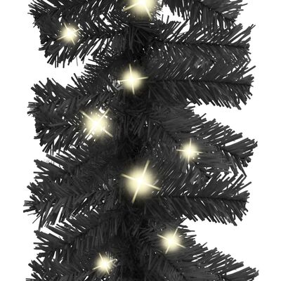 vidaXL Božična girlanda z LED lučkami 5 m črna