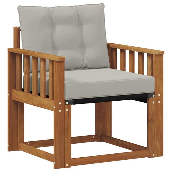 vidaXL Zunanja garnitura za sedenje Masivno akacijevo les in Textilene