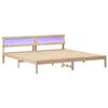 vidaXL Konstrukcija postelje Rjava 200 x 200 cm Trdna borovina