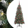 vidaXL Umestno božično drevo Zelena 120 cm PVC, plastika in jeklo