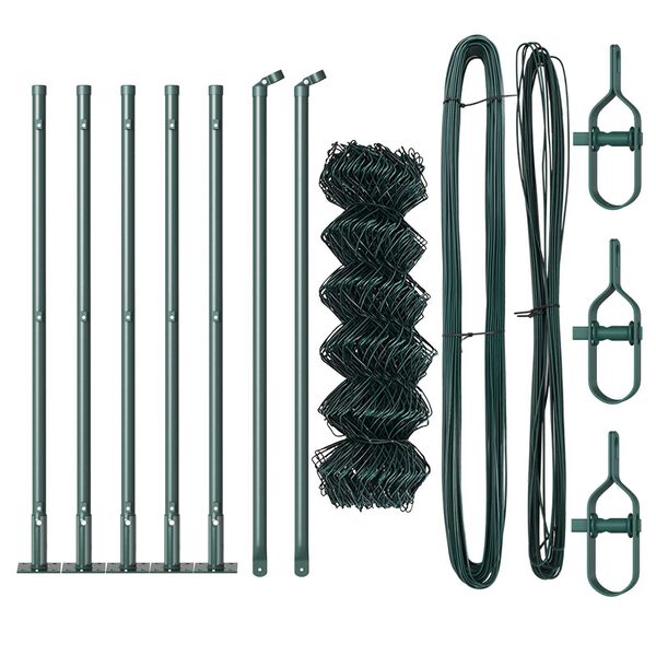 vidaXL Steber ograje. Zelena 10 x 0,6 m (mreža 60 x 60 mm)