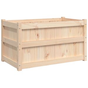 vidaXL Vrtno cvetlično korito 90x50x50 cm trdna borovina