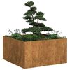 vidaXL Planter Rusty 80x80x40 cm Vremensko odporno jeklo