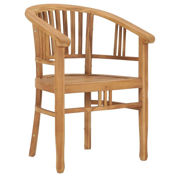 vidaXL Vrtna jedilna garnitura 3-delna trdna tikovina