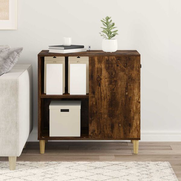 vidaXL Mačja hi&scaron;a Dimljeni oreh 72 x 42.5 x 70 cm Konstruiran les