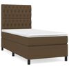 vidaXL Box spring postelja z vzmetnico temno rjav 90x190 cm blago