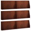 vidaXL Zadrževanje stene 6 kos 80 x 12 x 50 cm Vremensko odporno jeklo