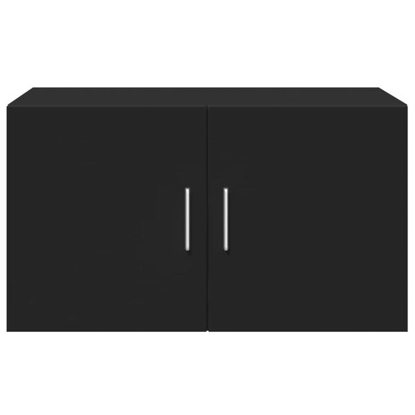 vidaXL Stenska omarica črna 70x42,5x40 cm inženirski les