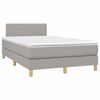 vidaXL Boxspring postelja z vzmetnico svetlo siva 120x190 cm blago