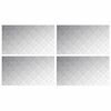 vidaXL Stopnice 4 kos 90 x 50 cm srebrna Aluminij Pravokotna
