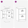 vidaXL Kabinet za datoteke s predalom s polico Bela 44 x 50 x 106.5 cm