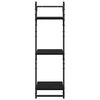 vidaXL Komplet stenskih polic 6 pcs Črna Orehovina 100 x 25 x 30 cm