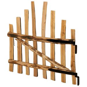 vidaXL Obočen ogradi vrata 100 x 90 cm Impregniran les le&scaron;nika Rjava