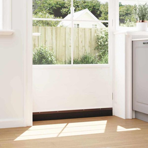 vidaXL Skrbniki za vrata z vijaki 2 pcs Rjava 100 cm