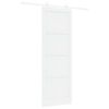 vidaXL Drsna vrata Bela 83 x 232 cm Trdna borovina