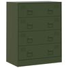 vidaXL Komoda olivno zelena 67x39x83 cm jeklo