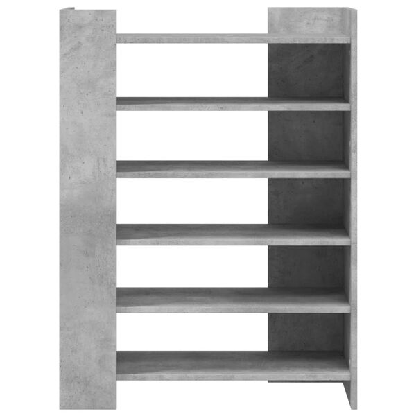 vidaXL Omarica za čevlje betonsko siva 74,5x37,5x100 cm inženirski les