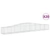 vidaXL Obokane gabion ko&scaron;are 20 kosa 400x50x40/60 cm pocinkano železo