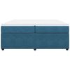 vidaXL Box spring postelja z vzmetnico temno modra 200x200 cm žamet