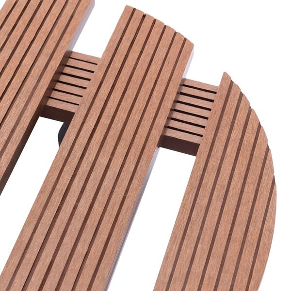 vidaXL Voziček za rastline 2 kosa rjav &Oslash;30x7,5 cm WPC