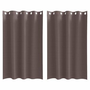 vidaXL Zavese za zatemnitev z obroči 2 kos Temno rjava 175 x 140 cm